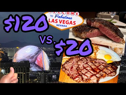 Best Las Vegas Cheap Eats | Jackson’s Bar Grill v. Old Homestead Caesars Steakhouse | Vegas Vlog