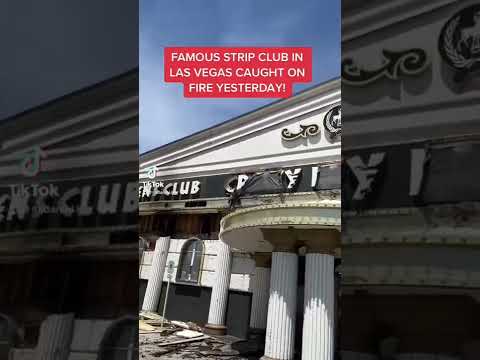 FAMOUS VEGAS STRIP CLUB CAUGHT ON FIRE! #shorts🔥😯