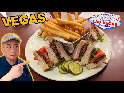 Four Queens Magnolia's Veranda "Queen of Clubs" Sandwich. Fremont St, Las Vegas