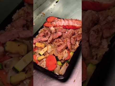 The BEST steak and lobster COMBO plate in LAS VEGAS is at HIBACHI TIME!