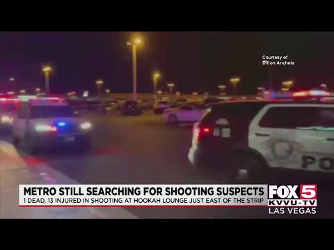 Las Vegas police search for suspects after 14 people shot at hookah bar