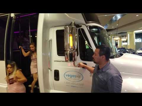 Getting off the party bus at the Cosmopolitan Las Vegas!
