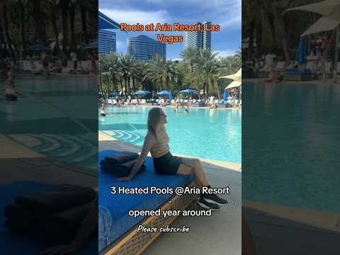 Las Vegas hotel review: Heated year-around Pools at Aria Resort, Las Vegas #lasvegas #heatedpool