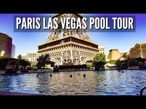 PARIS LAS VEGAS POOL | 4K TOUR of Paris Pool | LAS VEGAS 2021