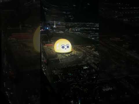 Las Vegas Emoji Sphere from a helicopter #vegas #lasvegas #spherelasvegas #helicopter #emojisphere