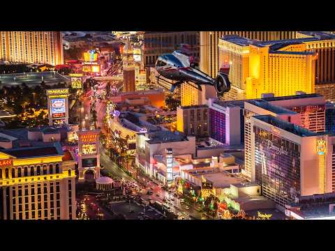 Las Vegas Strip Night Flight by Helicopter