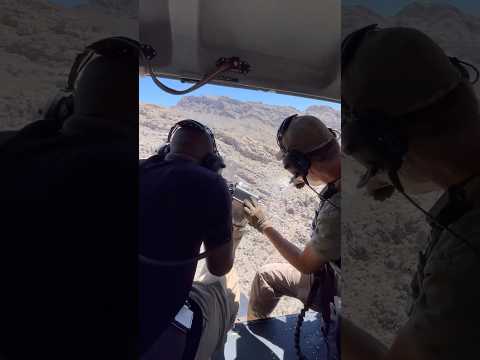 Shooting machine guns from a helicopter 😳🚁 #travel #lasvegas