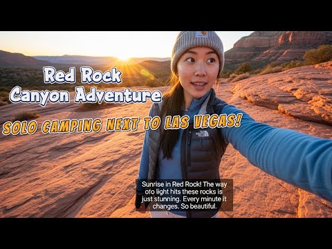 Solo Camping Next to Las Vegas! 🏜️ (Red Rock Canyon Adventure) | Adventure With Petite